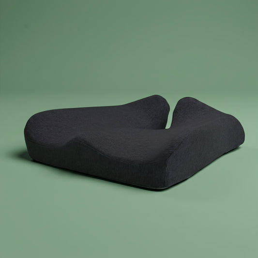 Ergonomic seat cushion for posture support and pressure relief