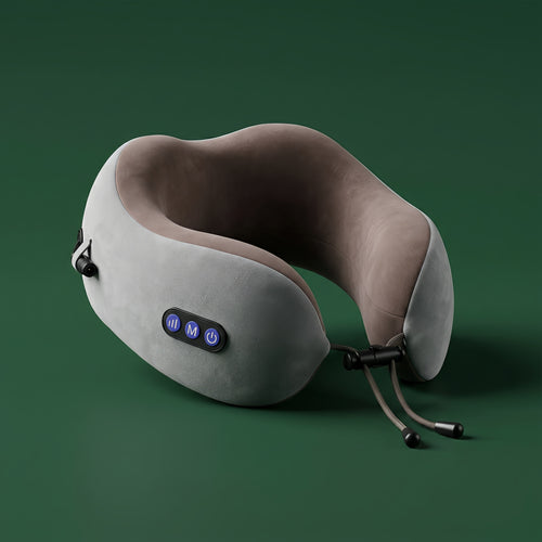 Heated neck massager pillow for tension relief and muscle relaxation